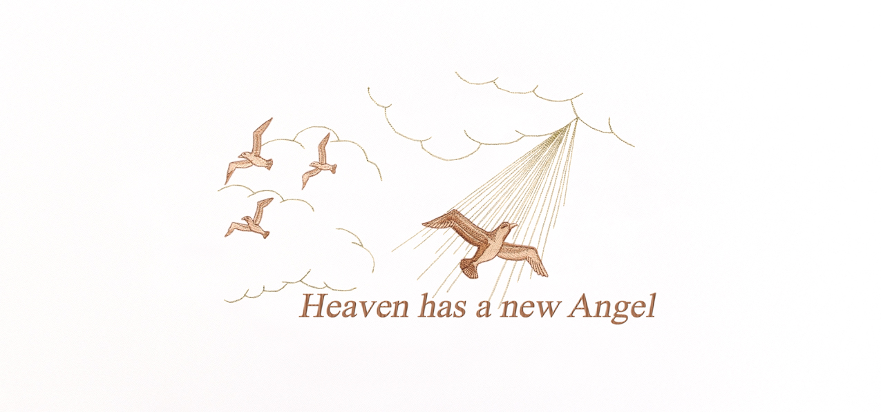 P 513 CP WT Heaven has a new Angel Copper White Faux